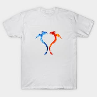 Dragon Yin Yang - with background T-Shirt